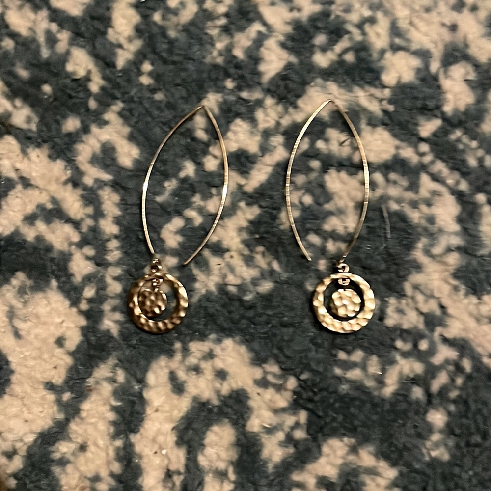 Golden insert earrings